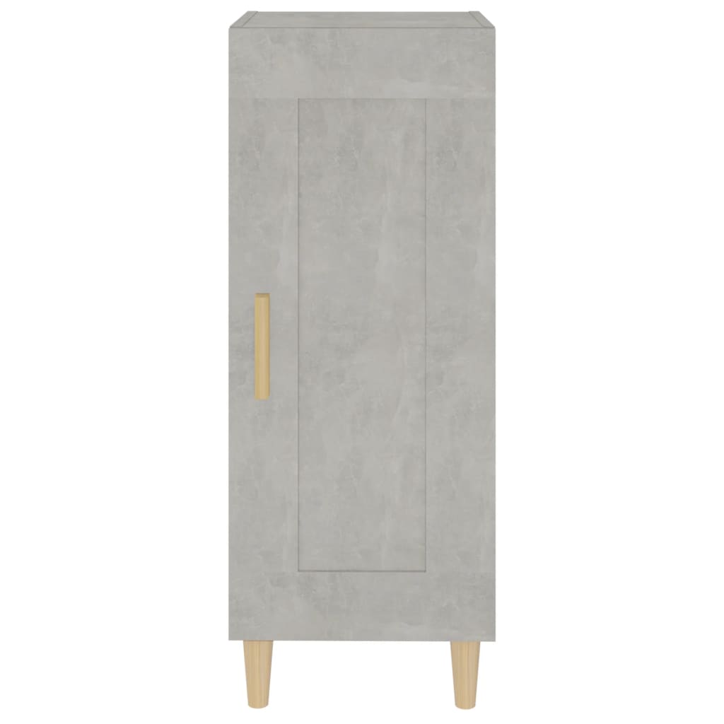 Credenza Grigio Cemento 34,5x34x90 cm in Legno Multistrato 812415