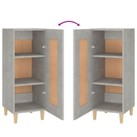 Credenza Grigio Cemento 34,5x34x90 cm in Legno Multistrato 812415