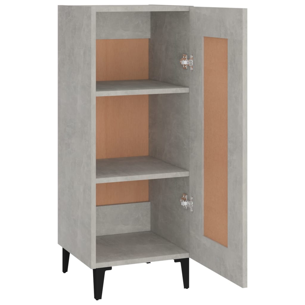 Credenza Grigio Cemento 34,5x34x90 cm in Legno Multistrato 812424