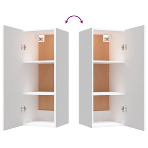 Armadietto a Muro Bianco 34,5x34x90 cm in Legno Multistrato 812429