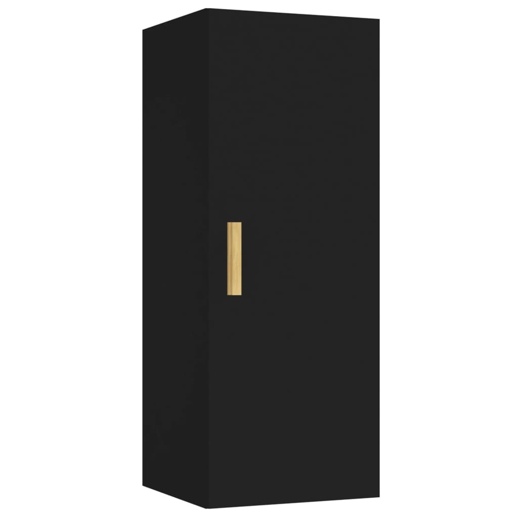 Armadietto a Muro Nero 34,5x34x90 cm in Legno Multistrato 812430