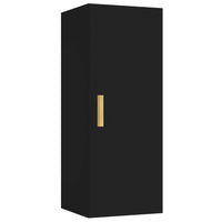 Armadietto a Muro Nero 34,5x34x90 cm in Legno Multistrato 812430