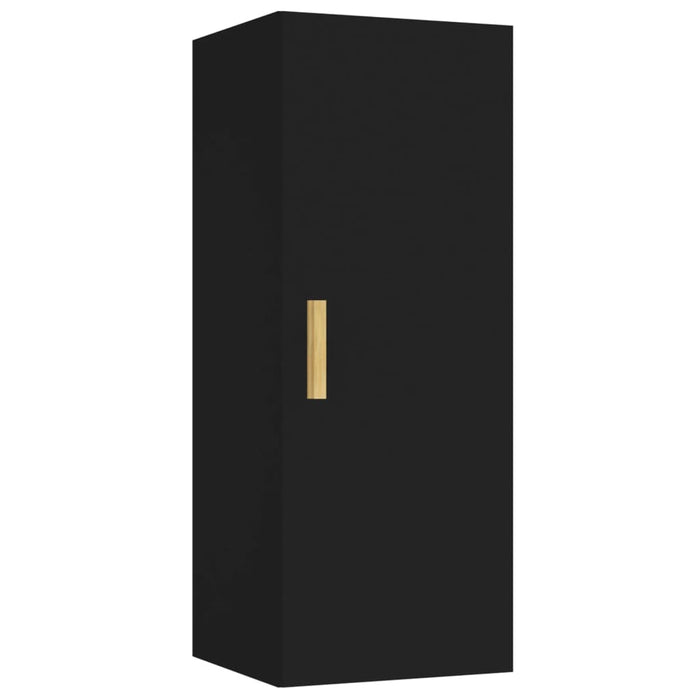 Armadietto a Muro Nero 34,5x34x90 cm in Legno Multistrato 812430