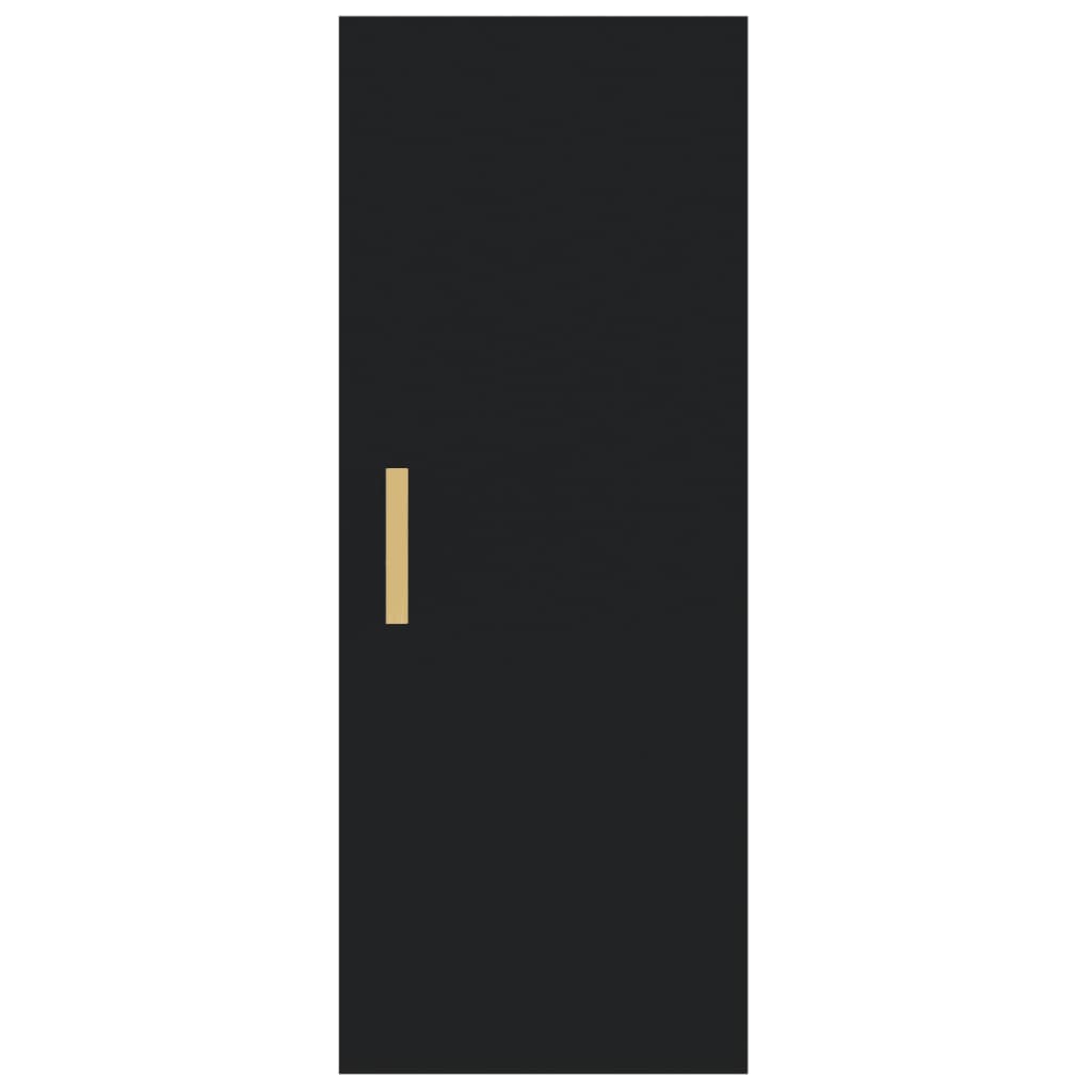 Armadietto a Muro Nero 34,5x34x90 cm in Legno Multistrato 812430
