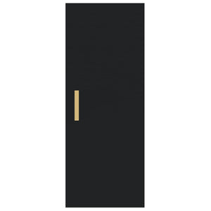 Armadietto a Muro Nero 34,5x34x90 cm in Legno Multistrato 812430