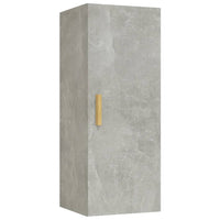 Armadietto a Muro Grigio Cemento 34,5x34x90cm Legno Multistrato 812433