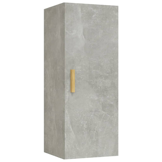 Armadietto a Muro Grigio Cemento 34,5x34x90cm Legno Multistrato 812433