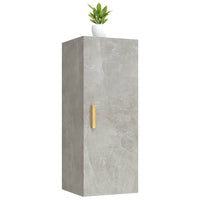 Armadietto a Muro Grigio Cemento 34,5x34x90cm Legno Multistrato 812433