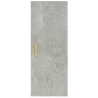 Armadietto a Muro Grigio Cemento 34,5x34x90cm Legno Multistrato 812433