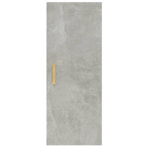 Armadietto a Muro Grigio Cemento 34,5x34x90cm Legno Multistrato 812433
