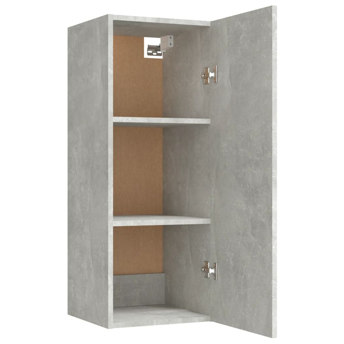 Armadietto a Muro Grigio Cemento 34,5x34x90cm Legno Multistrato 812433
