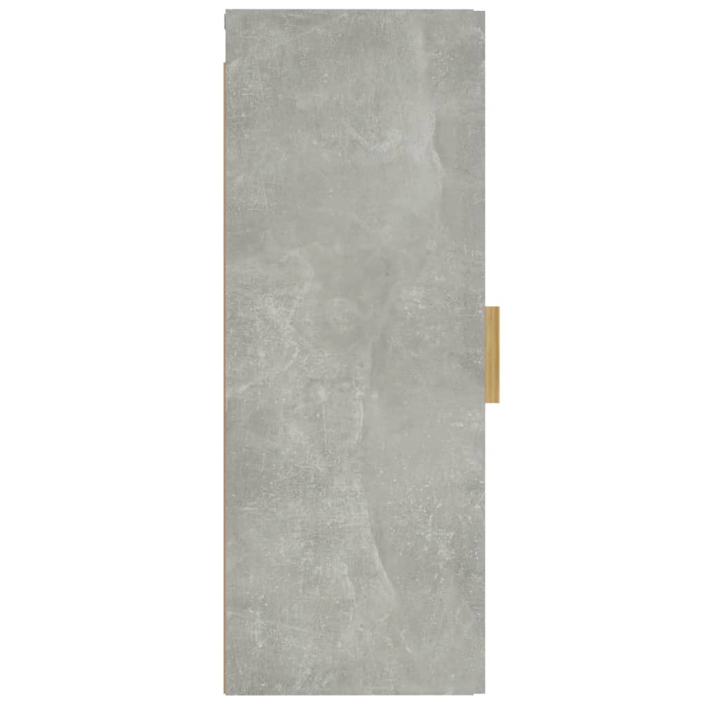 Armadietto a Muro Grigio Cemento 34,5x34x90cm Legno Multistrato 812433