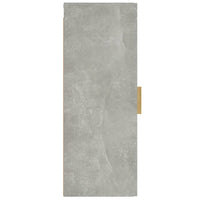 Armadietto a Muro Grigio Cemento 34,5x34x90cm Legno Multistrato 812433