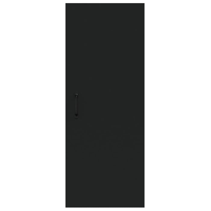Armadietto Pensile a Muro Nero 34,5x34x90 cm Legno Multistrato cod mxl 33425