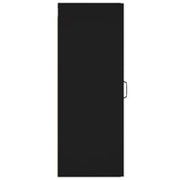 Armadietto Pensile a Muro Nero 34,5x34x90 cm Legno Multistrato cod mxl 33425