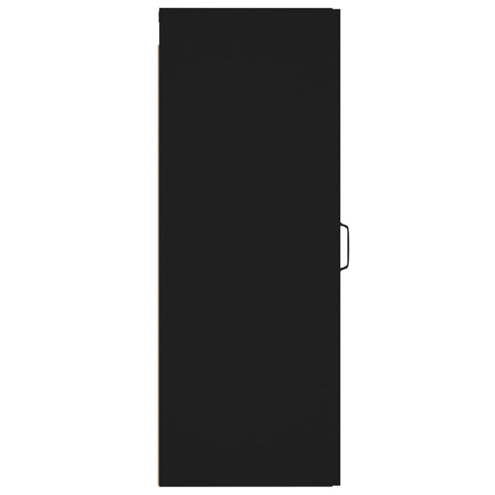 Armadietto Pensile a Muro Nero 34,5x34x90 cm Legno Multistrato cod mxl 33425