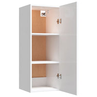 Mobile Parete Bianco Lucido 34,5x34x90 cm in Legno Multistrato 812444