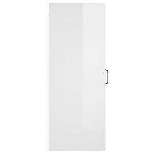 Mobile Parete Bianco Lucido 34,5x34x90 cm in Legno Multistrato 812444