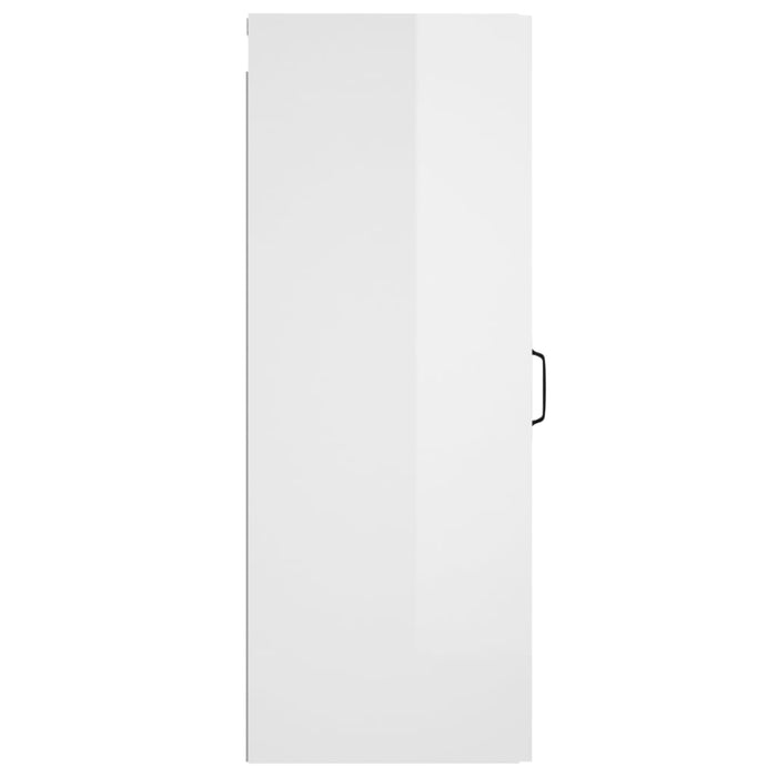 Mobile Parete Bianco Lucido 34,5x34x90 cm in Legno Multistrato 812444