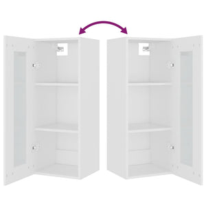 Armadietto Pensile a Parete Bianco 34,5x34x90 cm 812447