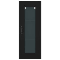 Armadietto Pensile a Parete Nero 34,5x34x90 cm 812457