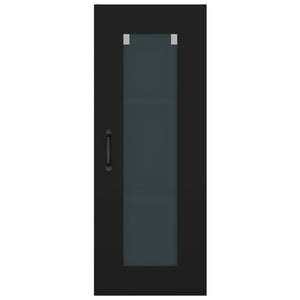 Armadietto Pensile a Parete Nero 34,5x34x90 cm 812457