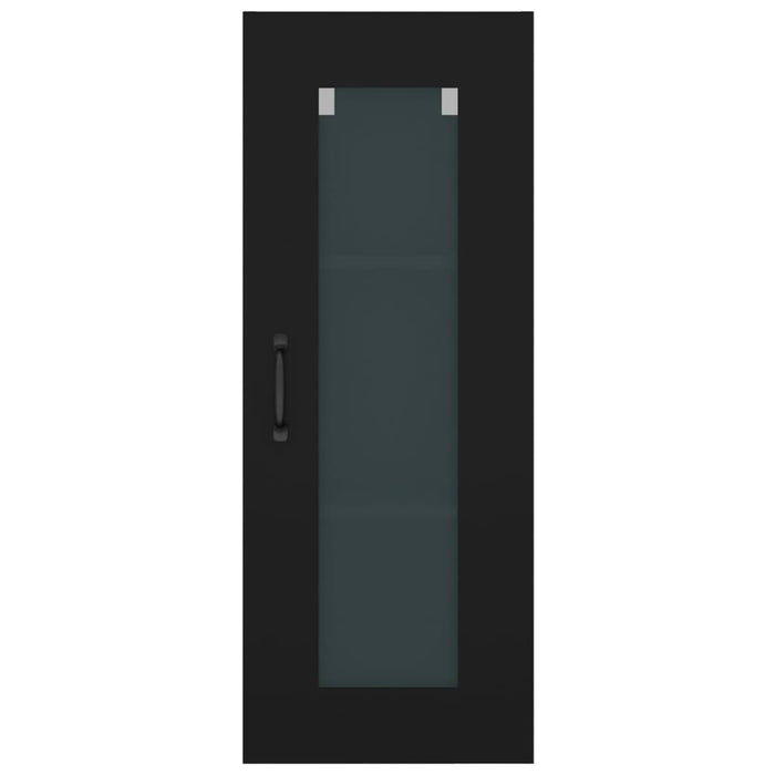 Armadietto Pensile a Parete Nero 34,5x34x90 cm 812457