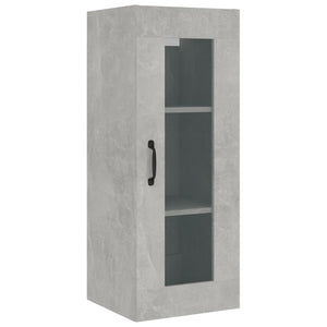 Armadietto Pensile a Parete Grigio Cemento 34,5x34x90 cm 812460