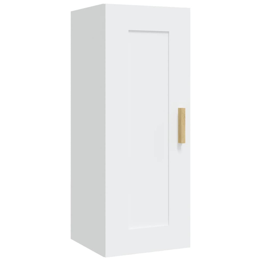 Armadietto a Muro Bianco 35x34x90 cm in Legno Multistrato 812465