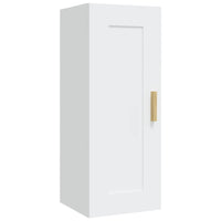 Armadietto a Muro Bianco 35x34x90 cm in Legno Multistrato 812465