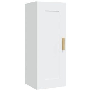 Armadietto a Muro Bianco 35x34x90 cm in Legno Multistrato 812465