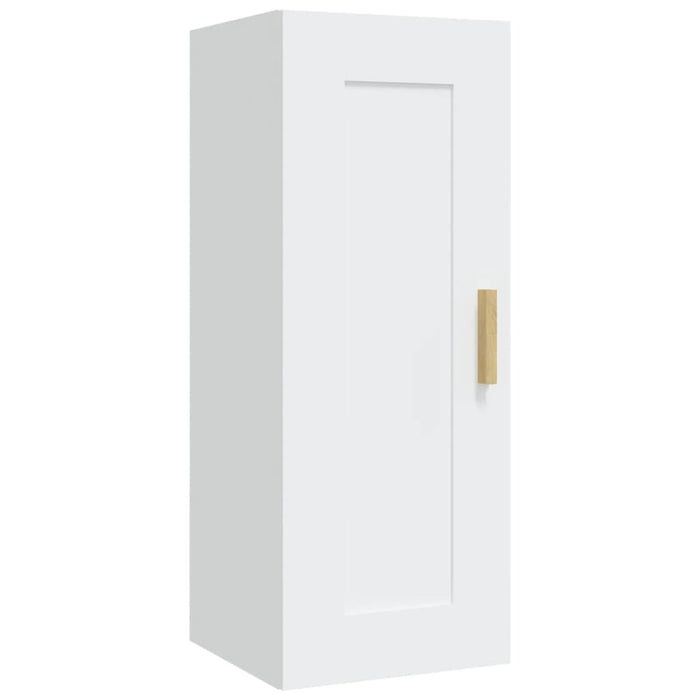 Armadietto a Muro Bianco 35x34x90 cm in Legno Multistrato 812465