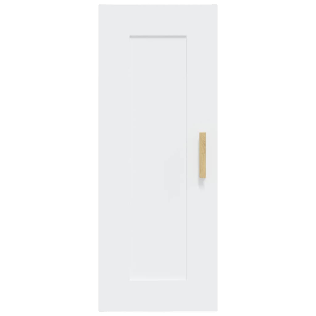 Armadietto a Muro Bianco 35x34x90 cm in Legno Multistrato 812465