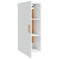 Armadietto a Muro Bianco 35x34x90 cm in Legno Multistrato 812465