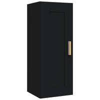 Armadietto a Muro Nero 35x34x90 cm in Legno Multistrato 812466