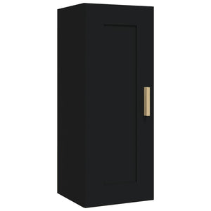 Armadietto a Muro Nero 35x34x90 cm in Legno Multistrato 812466