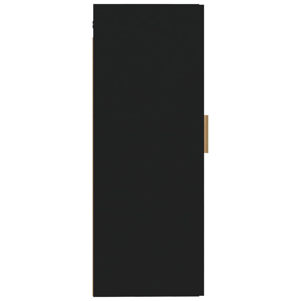 Armadietto a Muro Nero 35x34x90 cm in Legno Multistrato 812466