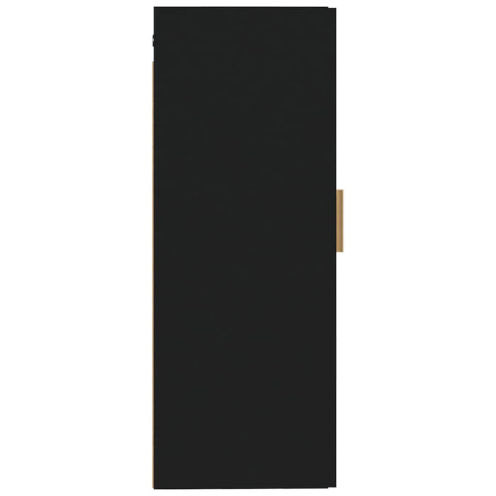 Armadietto a Muro Nero 35x34x90 cm in Legno Multistrato 812466