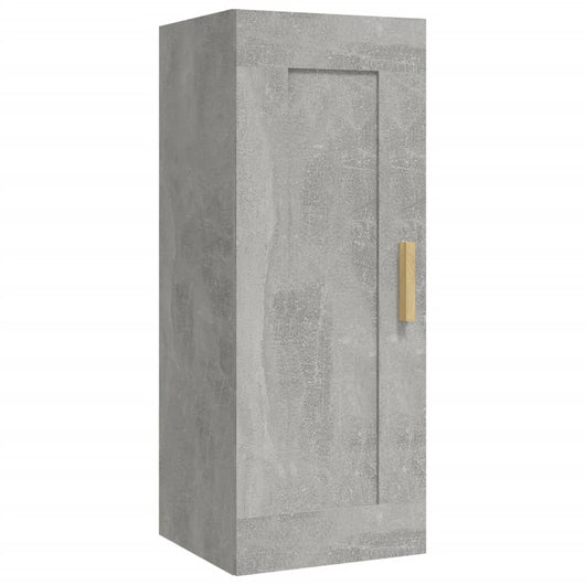 Armadietto a Muro Grigio Cemento 35x34x90 cm Legno Multistrato cod mxl 32774
