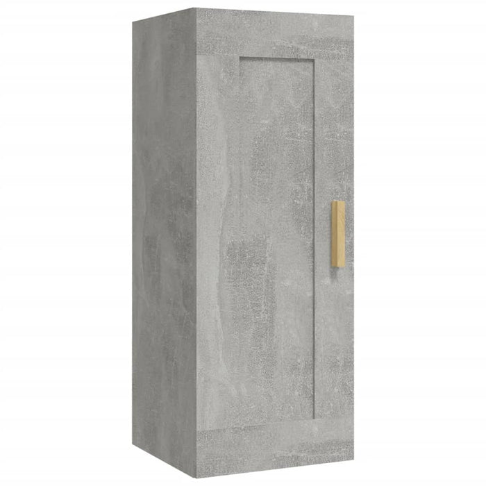 Armadietto a Muro Grigio Cemento 35x34x90 cm Legno Multistrato 812469