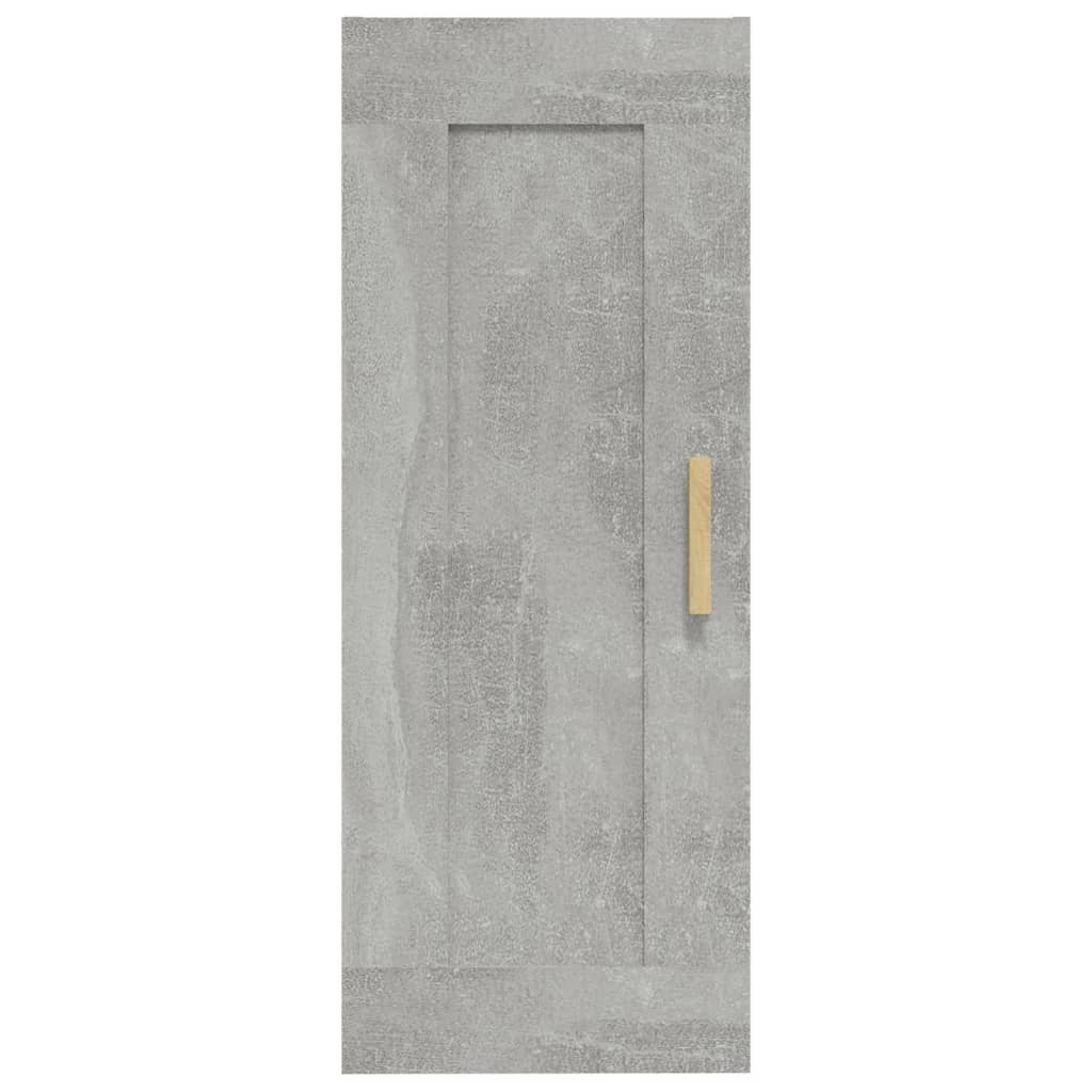 Armadietto a Muro Grigio Cemento 35x34x90 cm Legno Multistrato cod mxl 32774