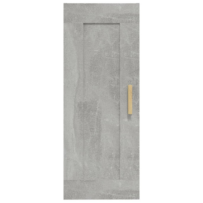 Armadietto a Muro Grigio Cemento 35x34x90 cm Legno Multistrato 812469