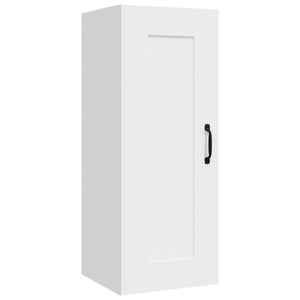 Armadietto a Muro Bianco 35x34x90 cm in Legno Multistrato 812474