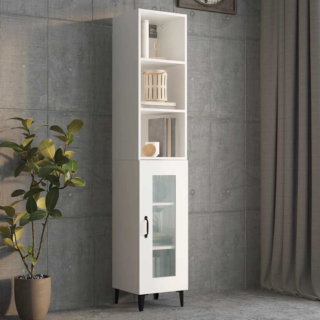 Mobile Pensile Bianco 34,5x32,5x90 cm in Legno Multistrato 812483
