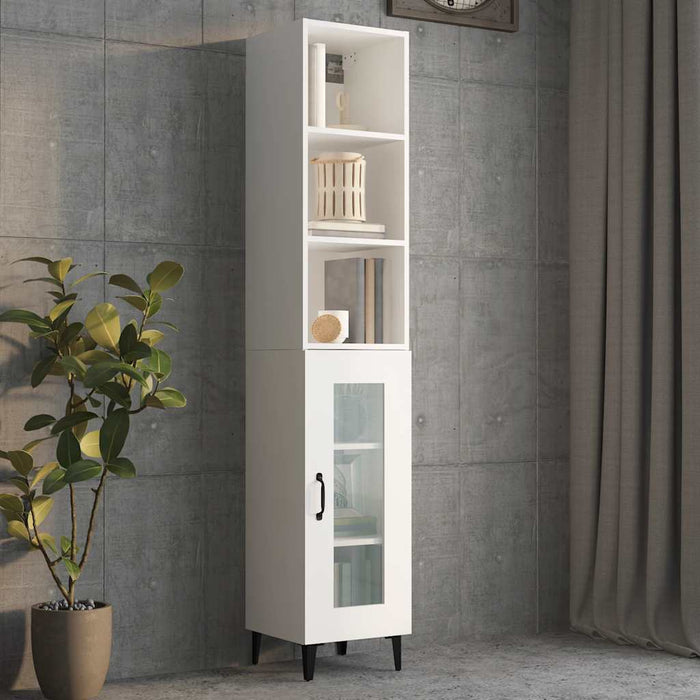 Mobile Pensile Bianco 34,5x32,5x90 cm in Legno Multistrato 812483