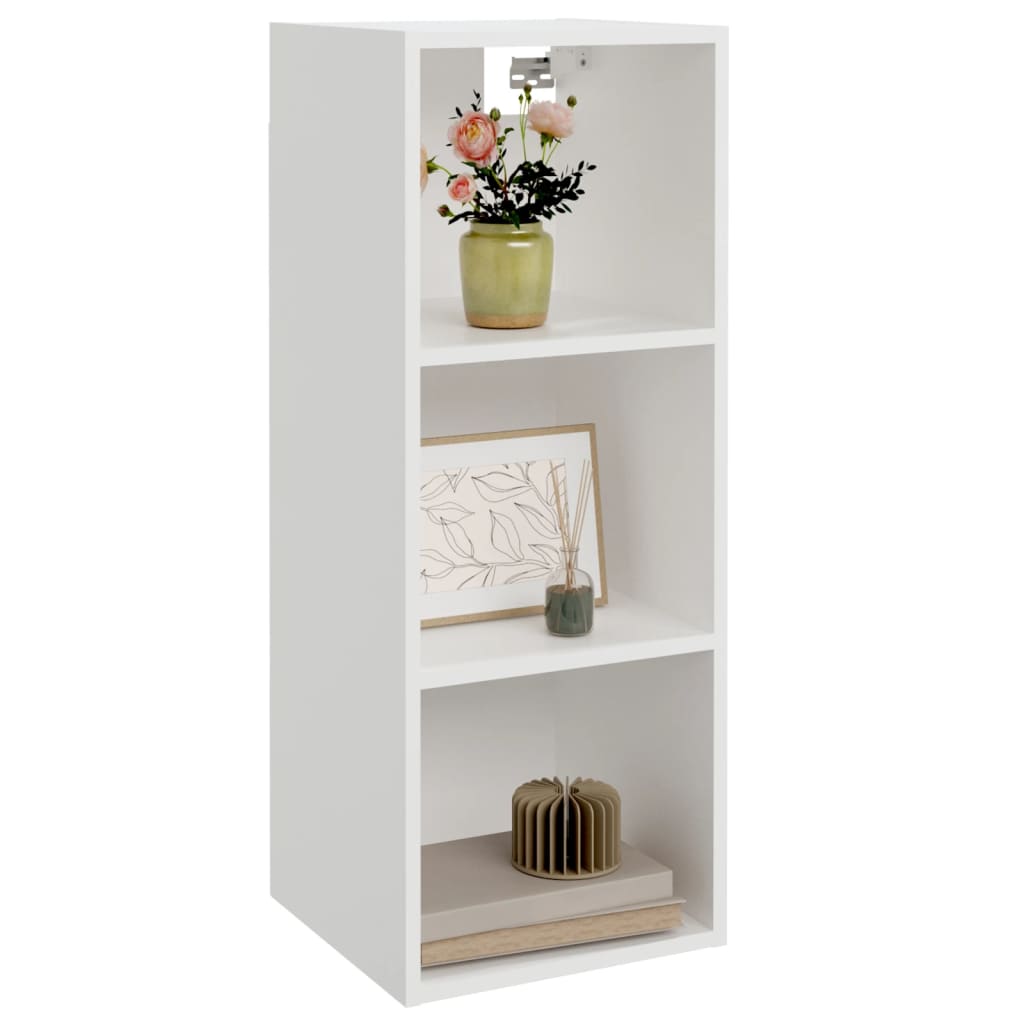 Mobile Pensile Bianco 34,5x32,5x90 cm in Legno Multistrato 812483