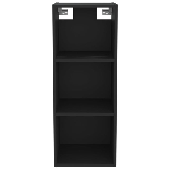 Mobile Pensile Nero 34,5x32,5x90 cm in Legno Multistrato 812484