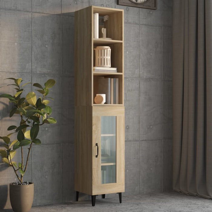 Mobile Pensile Rovere Sonoma 34,5x32,5x90 cm Legno Multistrato 812486