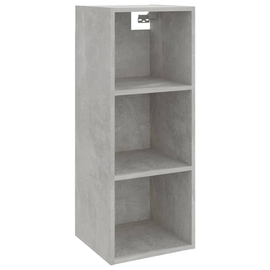 Mobile Pensile Grigio Cemento 34,5x32,5x90cm Legno Multistrato 812487