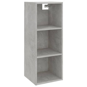 Mobile Pensile Grigio Cemento 34,5x32,5x90cm Legno Multistrato 812487